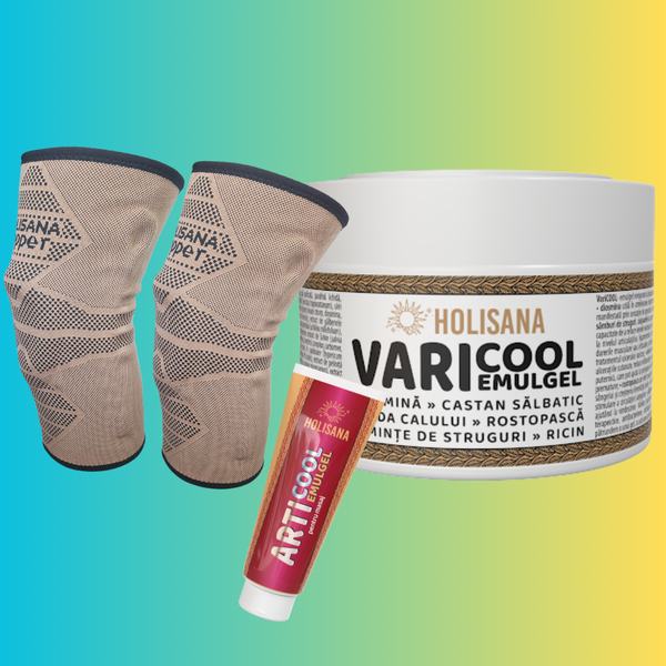 1 x Varicool+2 x Genunchiere + 1 x Articool 100ml