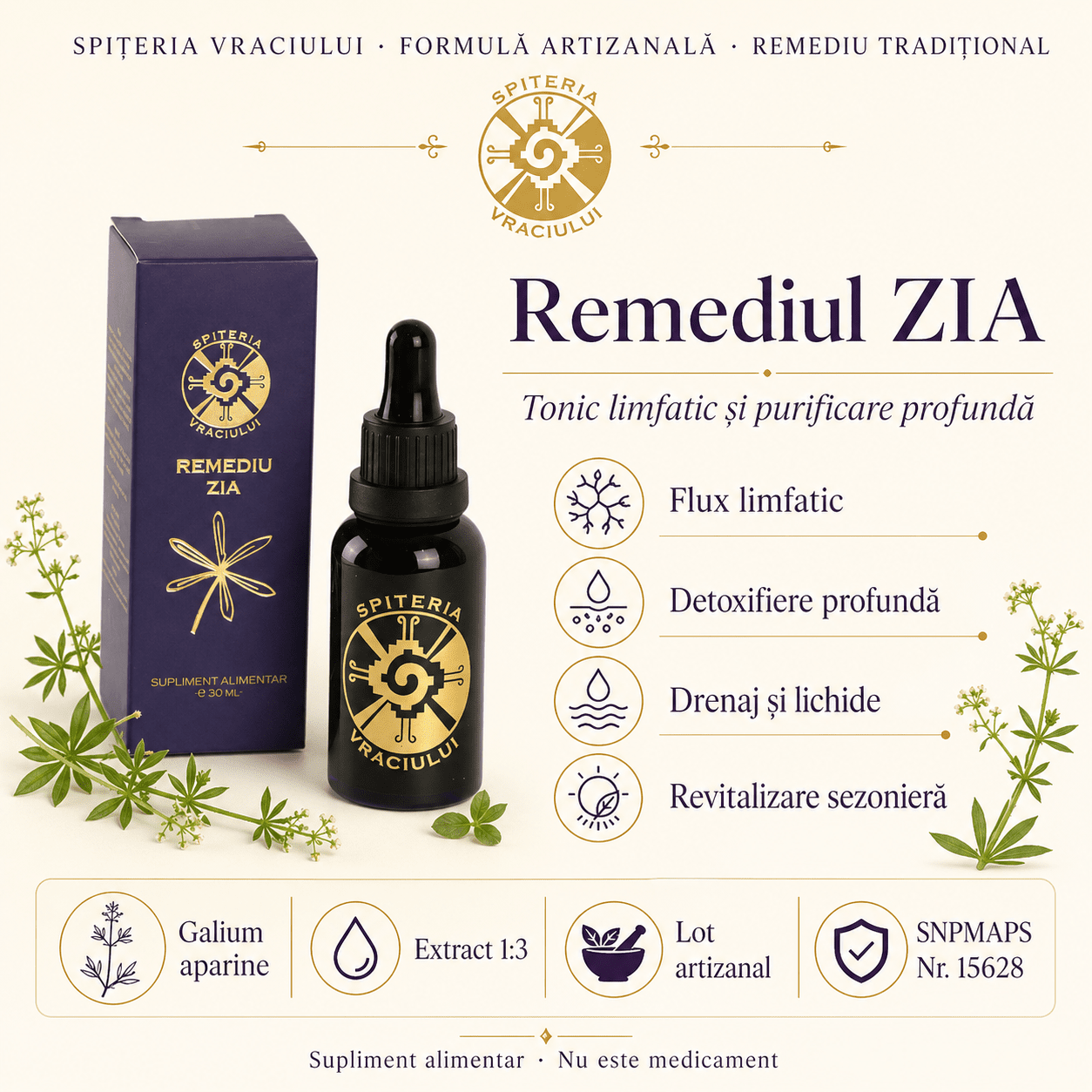 Remediu Natural Tonic Limfatic – ZIA | 30ml