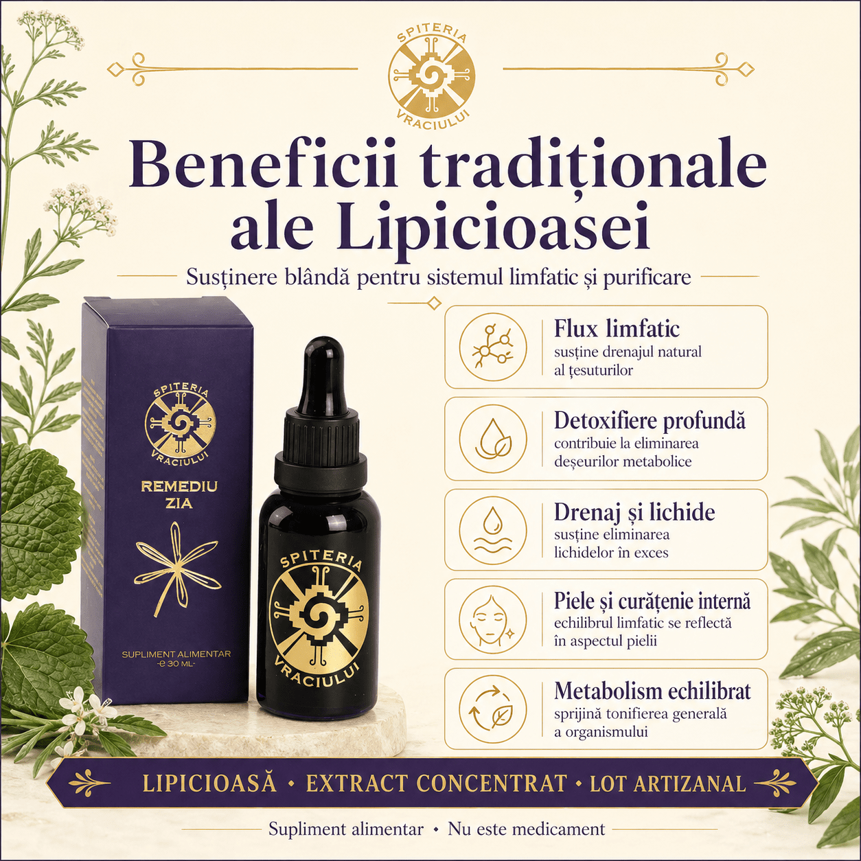 Remediu Natural Tonic Limfatic – ZIA | 30ml
