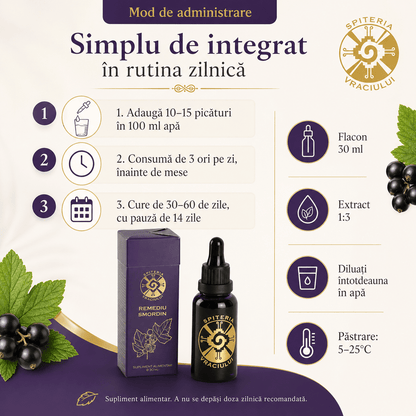 Remediu Natural Reumatism, Gută și Dureri Articulare – SMORDIN | 30ml