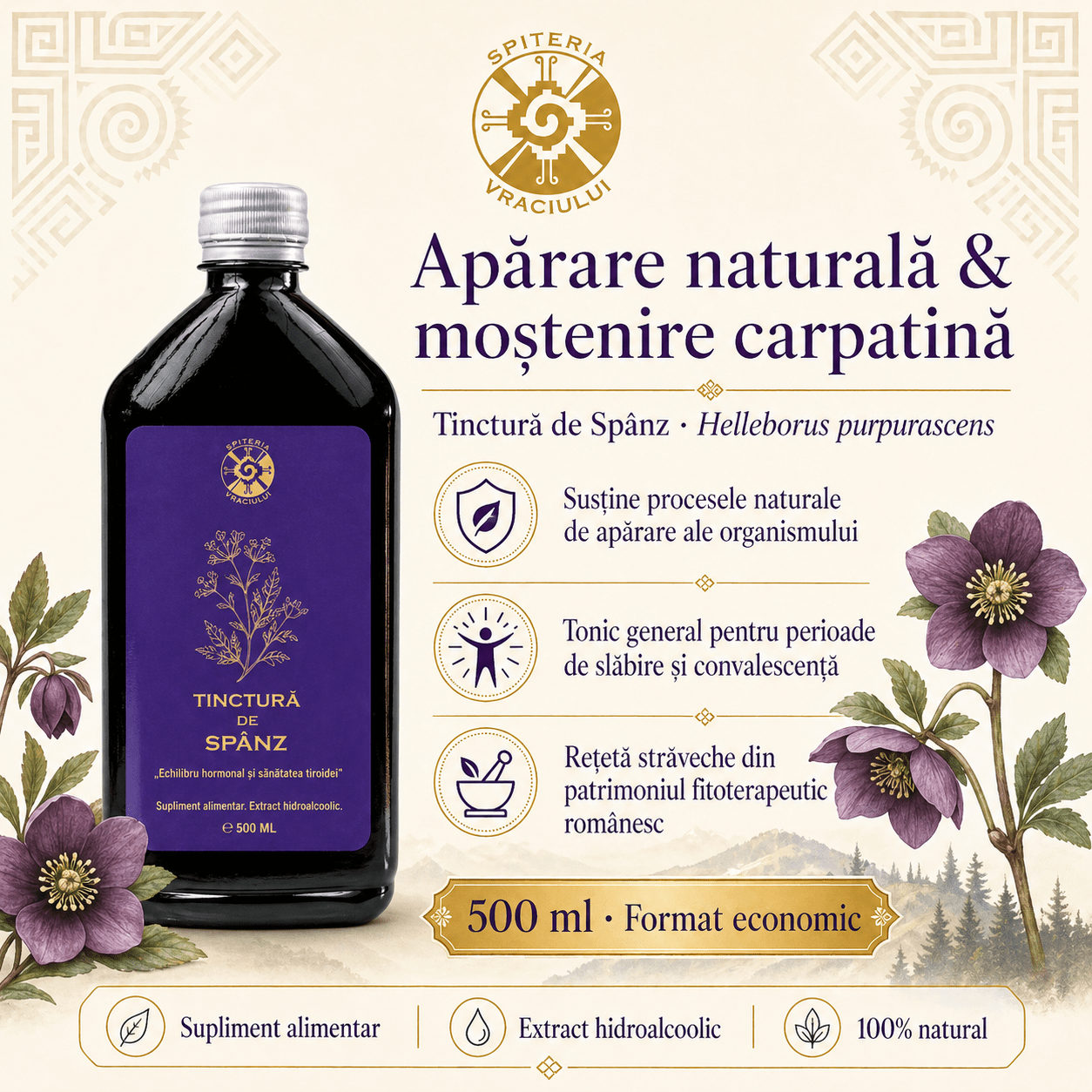 Tinctură de Spânz – Rețetă Străveche pentru Susținerea Organismului | 500ml