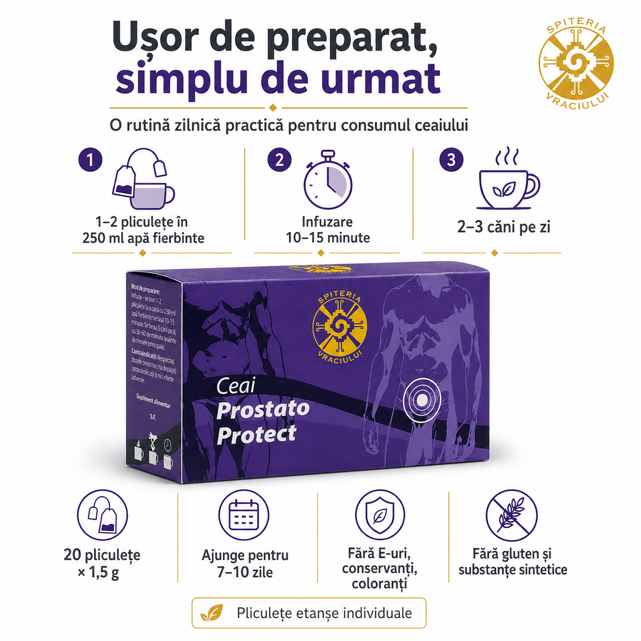 Ceai Natural Prostată – Prostato Protect | Sănătate Urinară Masculină