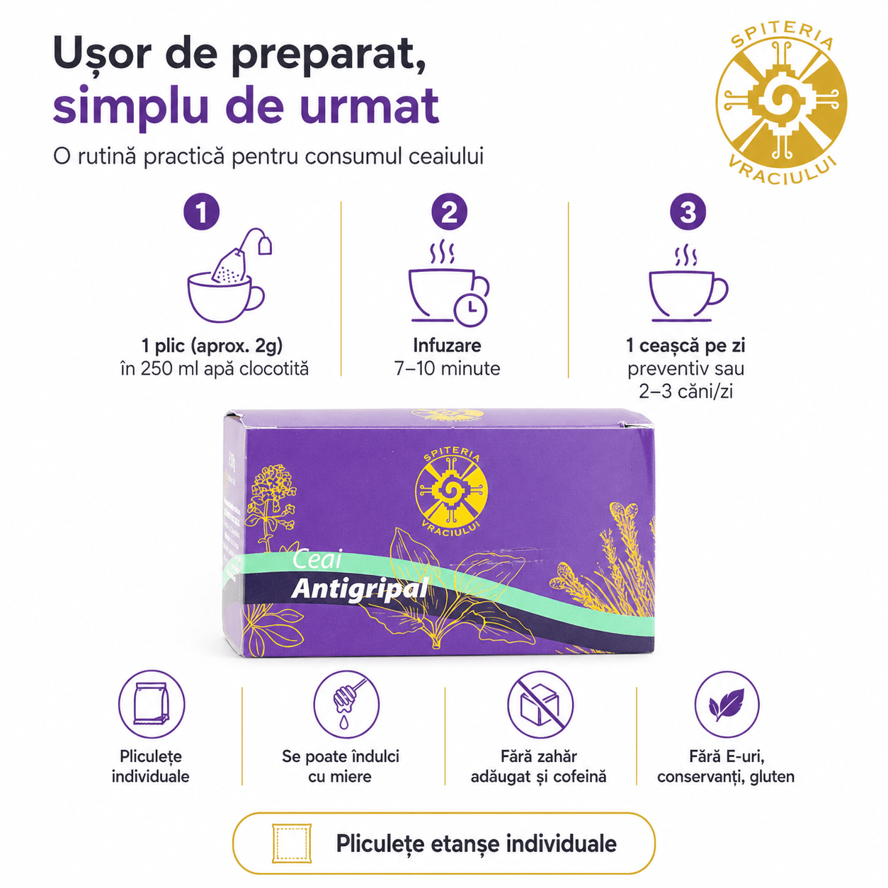 Ceai Antigripal Natural – Remediu Tradițional pentru Răceală și Gripă