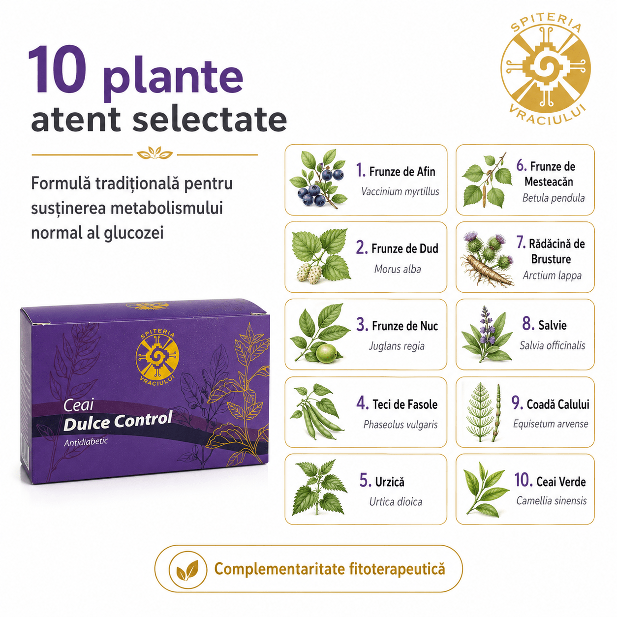 Ceai Natural pentru Glicemie și Diabet – Dulce Control