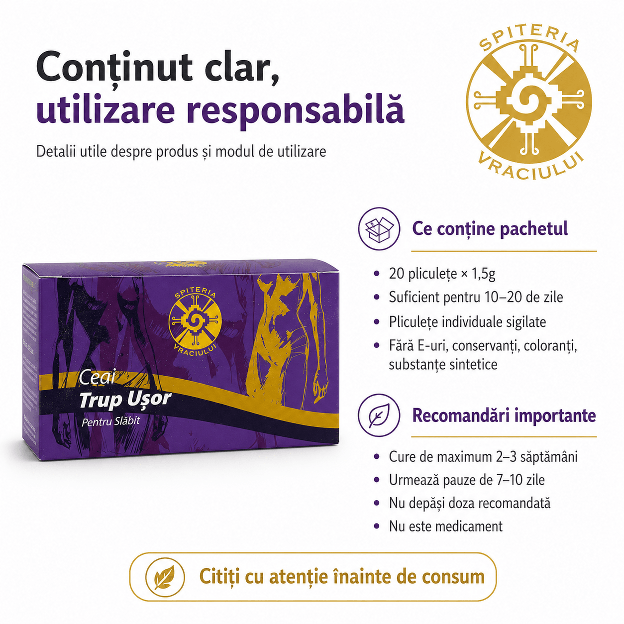 Ceai Natural pentru Slăbit și Detoxifiere – Trup Ușor