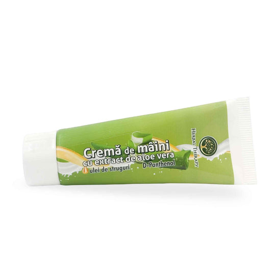 Cremă de Mâini cu Extract de Aloe Vera și Ulei de Struguri, 50 ml